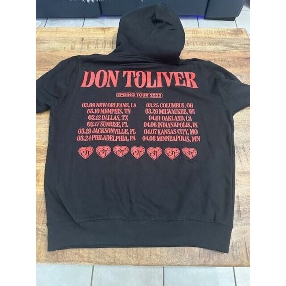 Don Toliver Love Sick Spring Tour 2023 Dates 2 sided Hoodie L Large Black nwot - Picture 8 of 11